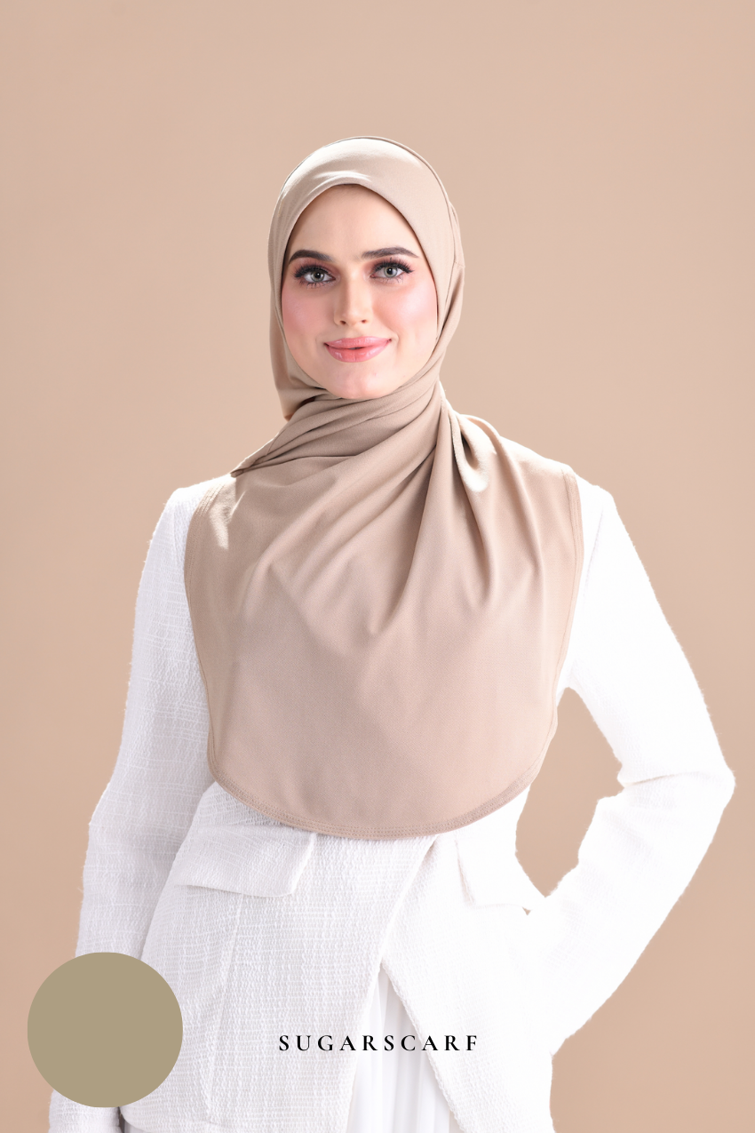 Iris Slip On Plain Hijab (Tea)