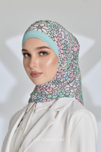 ( Full Wide Pleats Shawl ) Eid Flower Power ( GARDEN )