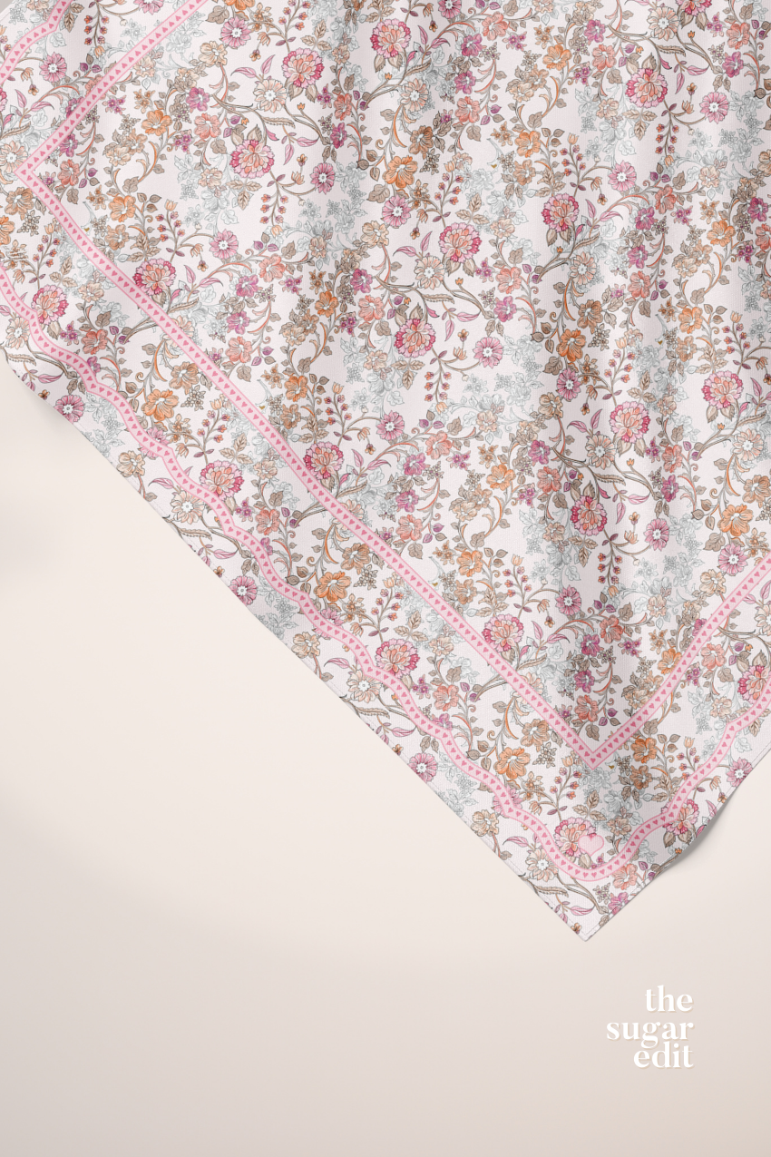 THESUGAREDIT Petal Whimsy Japanese Cotton Voile In ( Paris Light )