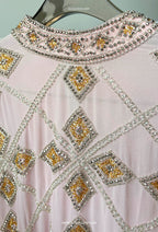 Cleopatra Crystal Beads Drape In Off Cream
