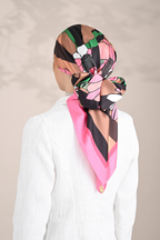 YES DEFECT - ( Square ) Blooming Matte Satin Silk Square ( STAY FOCUS )