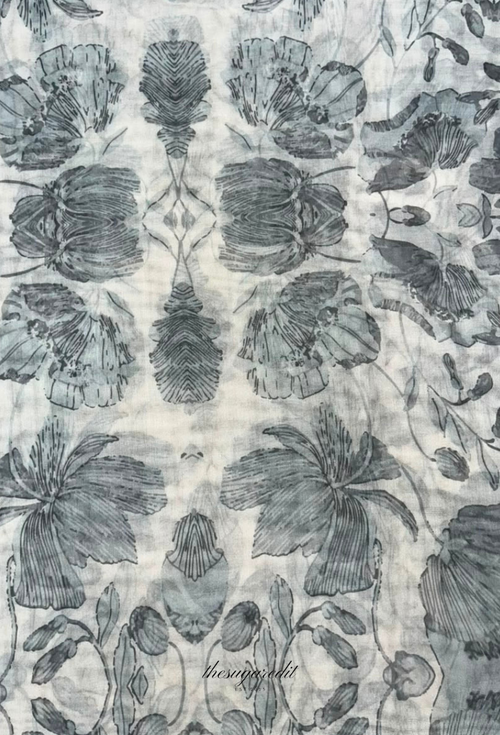TSE BloomInvitation Japanese Cotton Voile Square - Canberra