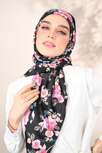 YES DEFECT - ( Square ) Dear Rose Mixed Satin Silk Square ( Serenade )