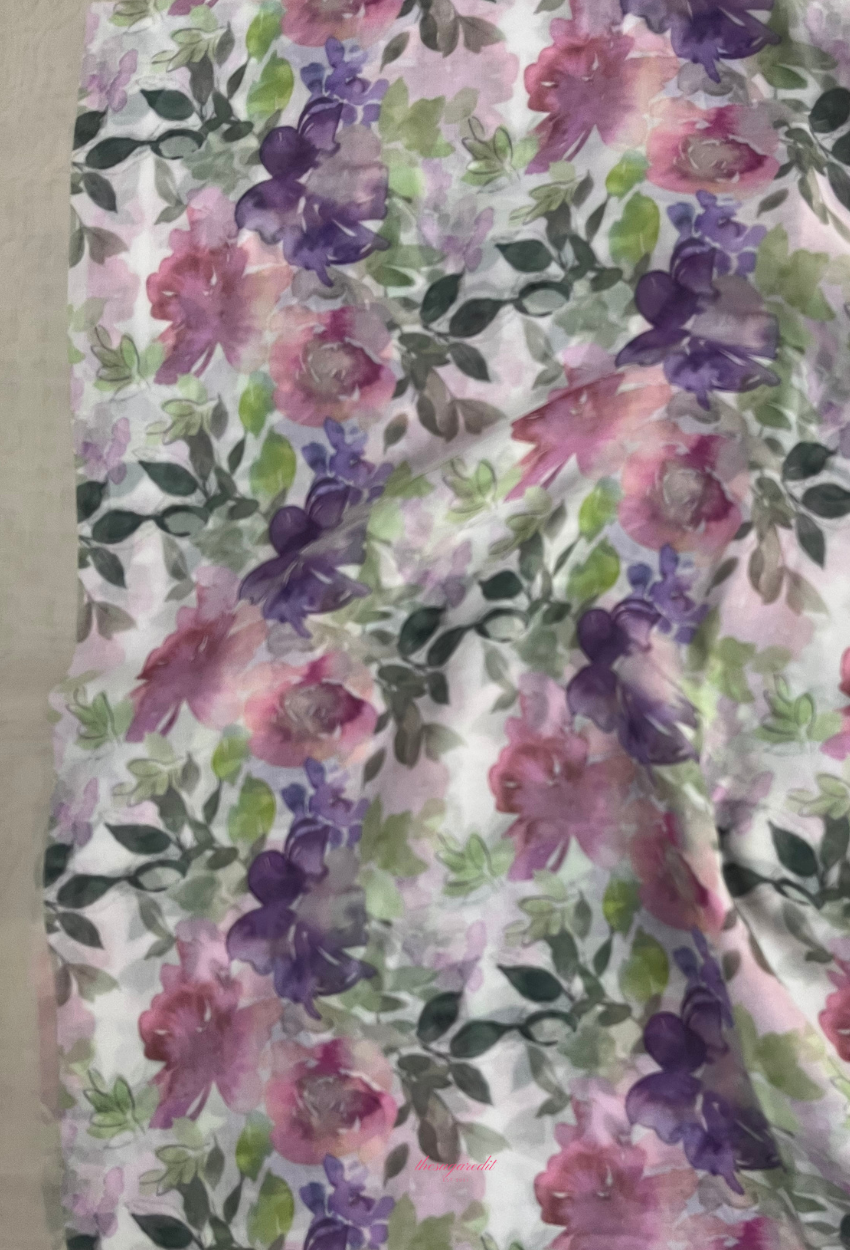 TSE BloomInvitation Japanese Cotton Voile Square - Swiss