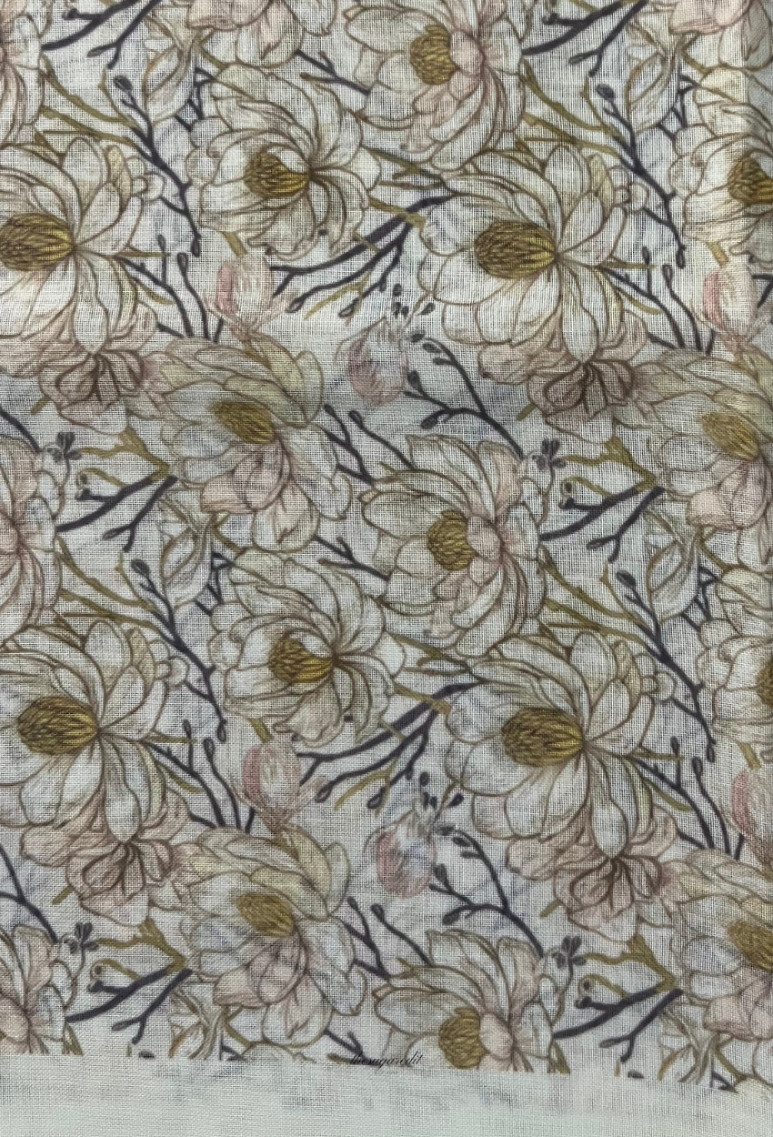 TSE Bloom JapaneseOsaka 47Inch Cotton Voile Square - Clarise