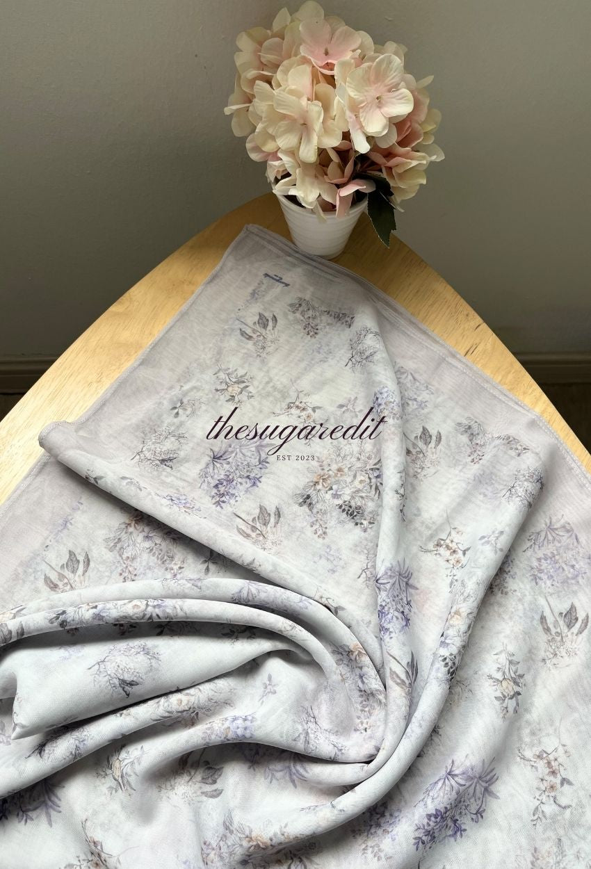TSE BloomInvitation Japanese Cotton Voile Square - Camille