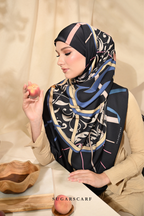 YES DEFECT - ( Square ) Classy Harmoni Mixed Satin Silk Scarf ( ATTACHMENT )