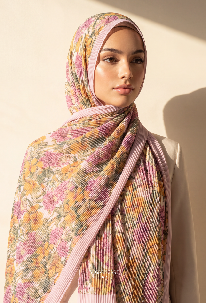 Fall In Love Wide Ultra Fine Pleated Shawl Ironless · in Ornella