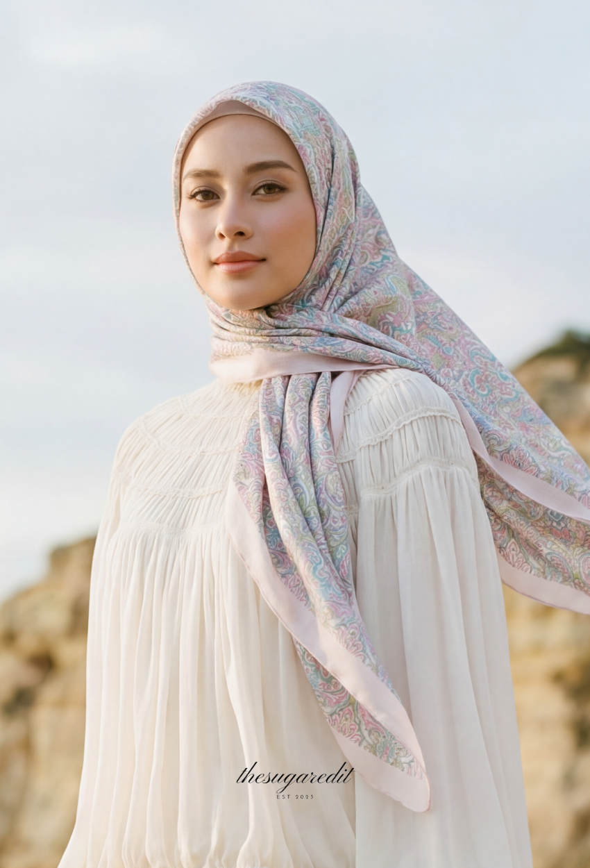 TSE December Serenity Japanese Voile Square In Keira Garden