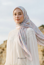 TSE December Serenity Japanese Voile Square In Keira Garden