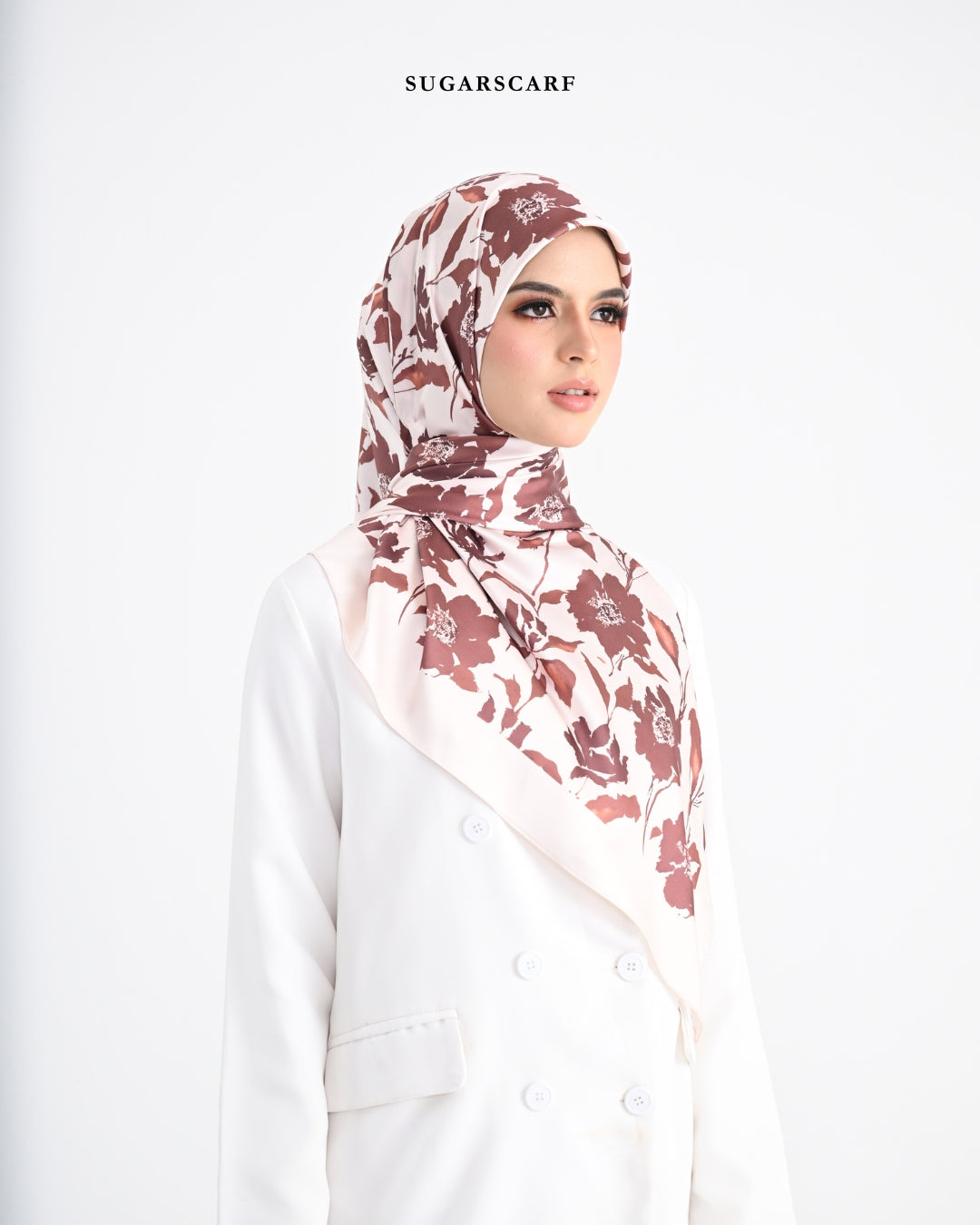 Matte Satin Silk Sq (She is in The Bloom) in Aiko