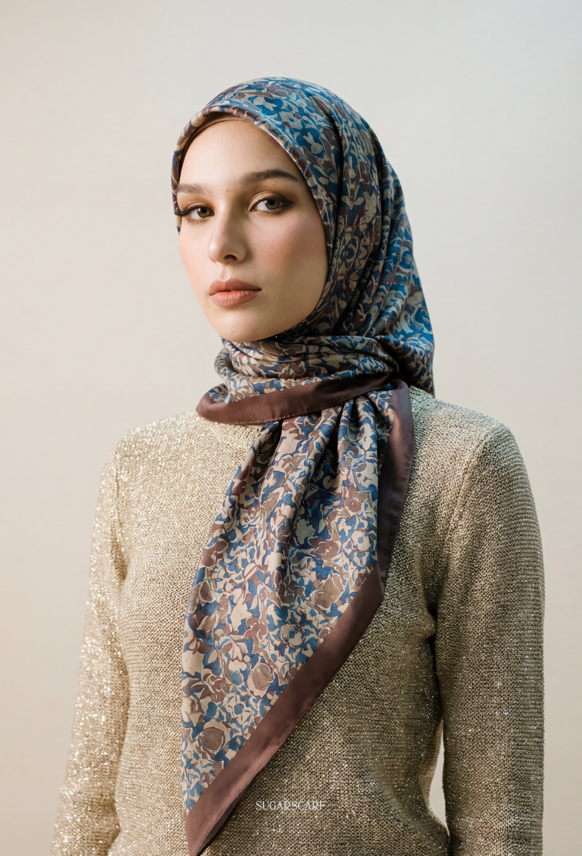 Eid Classy 2026 Scarves Mixed Satin Square in Bloom1920