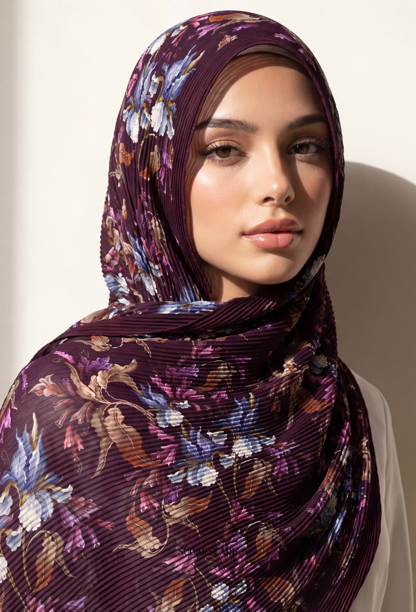 Fall In Love Wide Ultra Fine Pleated Shawl Ironless · in Natalie