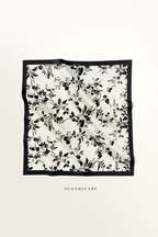 YES DEFECT ( Square ) Morning Bloom Mixed Satin Silk Square ( Follow Up )