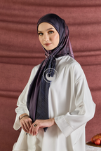 YES DEFECT (Square ) Celeste In Mixed Silk Matte Satin (Starlight)