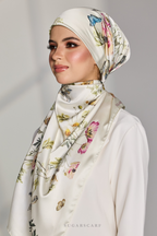 YES DEFECT Matte Satin Silk Sq (Garden Whimsy) in Garden Mirage