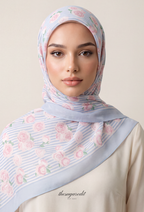 TSE BloomInvitation Japanese Cotton Voile Square - AbuDhabi