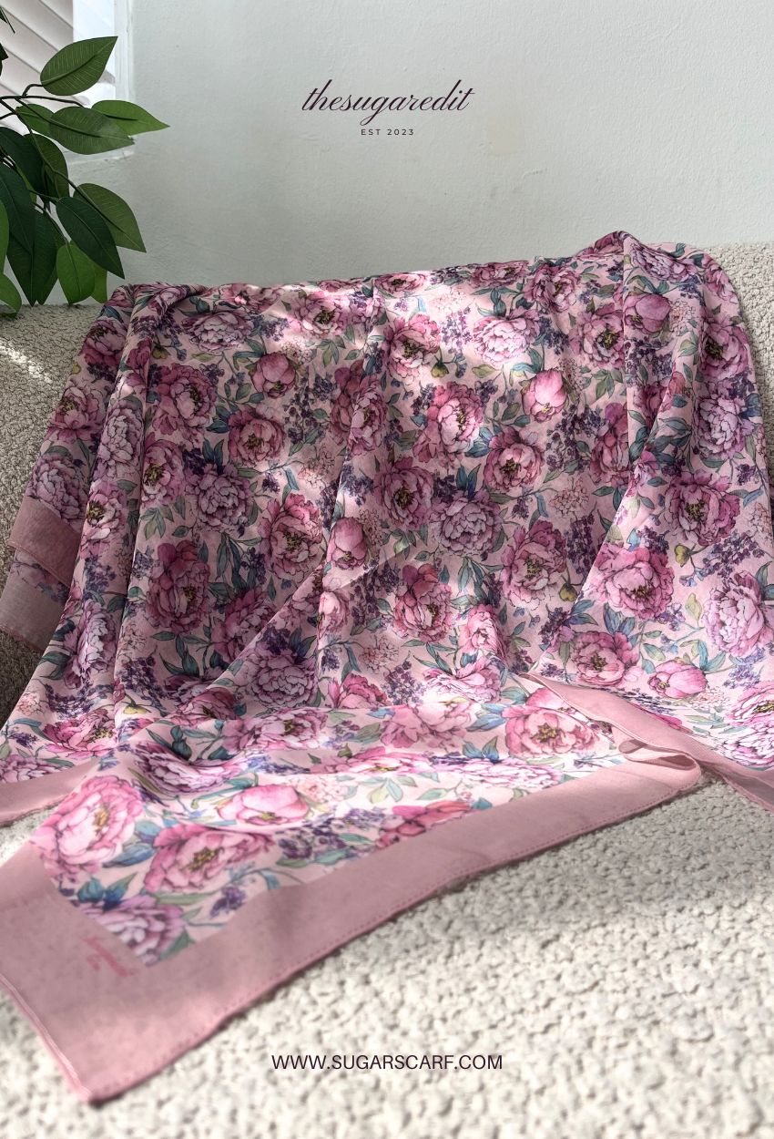 TSE BloomInvitation Japanese Cotton Voile Square - Deana
