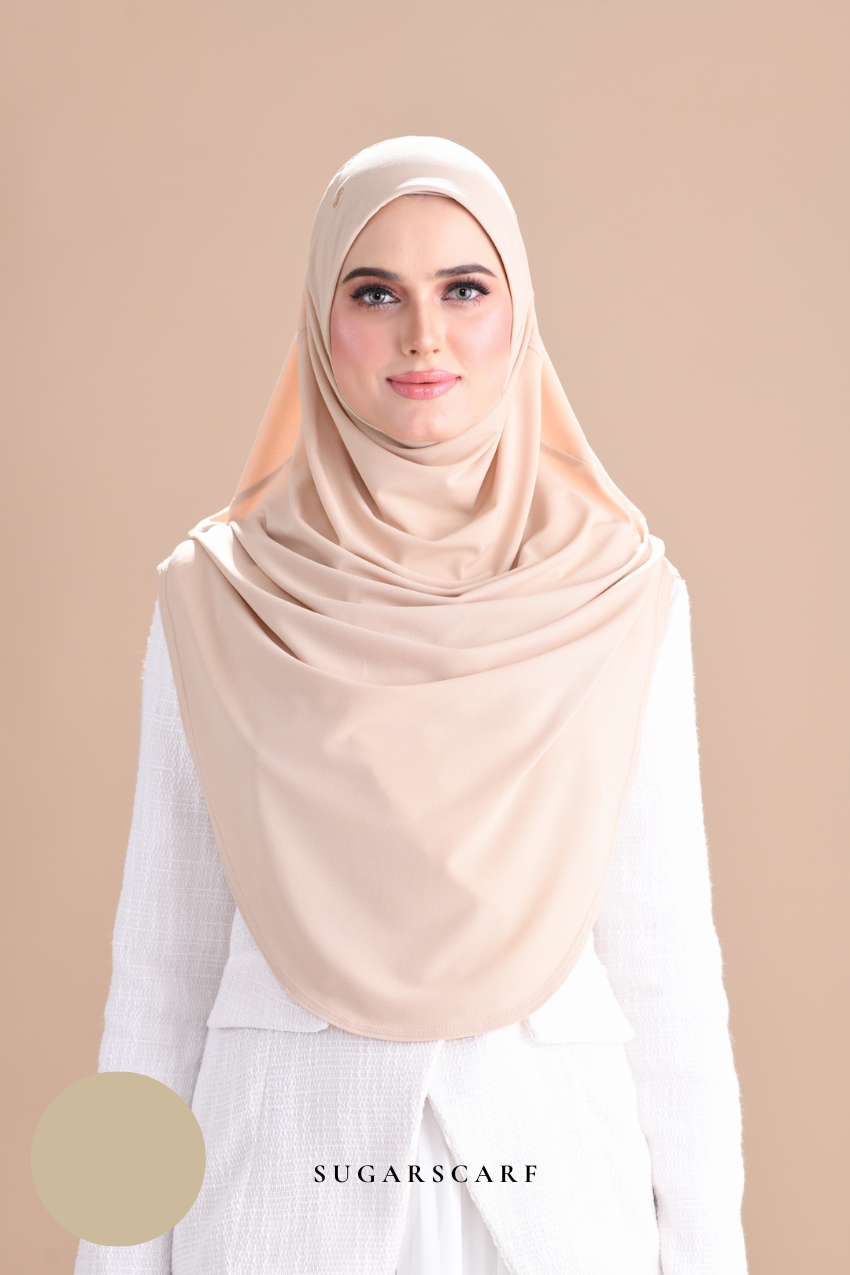 Iris Slip On Plain Hijab (Caramel)