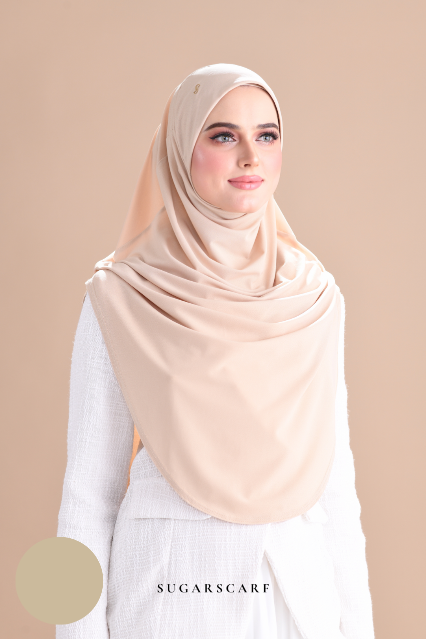 Iris Slip On Plain Hijab (Caramel)