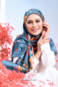 YES ( Square ) Garden of Hurrem Bloom Mixed Silk Satin Scarf ( HUVVA )