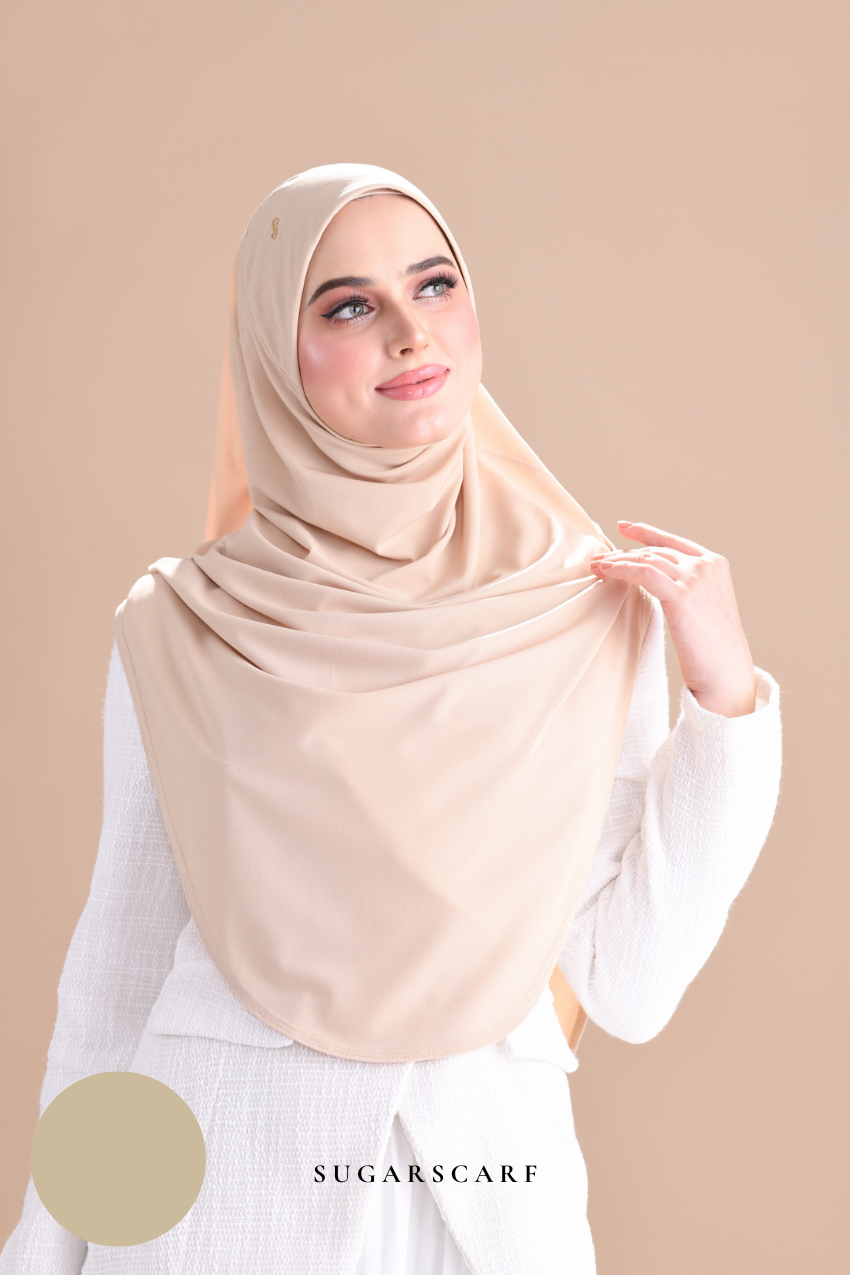 Iris Slip On Plain Hijab (Caramel)
