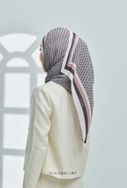 (SAMPLE) ( Full Wide Pleats Shawl ) Classy Monogram ( UPPER SIDE )