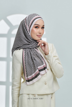 (SAMPLE) ( Full Wide Pleats Shawl ) Classy Monogram ( UPPER SIDE )