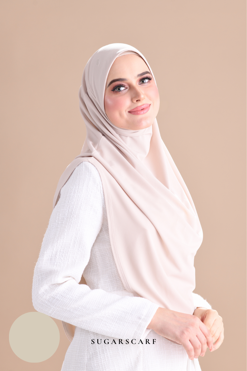 Iris Slip On Plain Hijab (Creampuff)