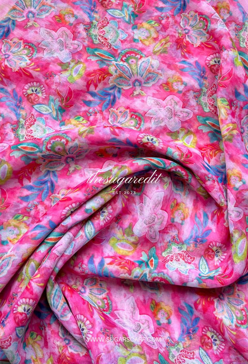 TSE BloomInvitation Japanese Cotton Voile Square - Leya (Vibrant)