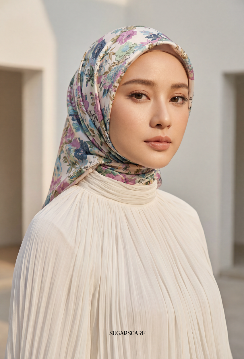 FallInLove Scarves Mixed Satin Square in Jenna