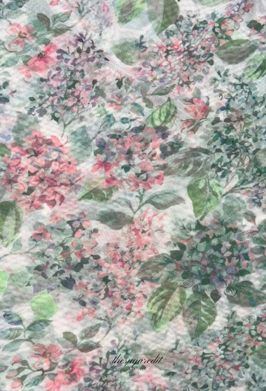 TSE BloomInvitation Japanese Cotton Voile Square - Abbey