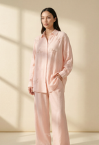 Jeniffer Set Mixed Linen-Blend In CreamPink