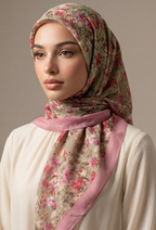 TSE BloomInvitation Japanese Cotton Voile Square - Ayane