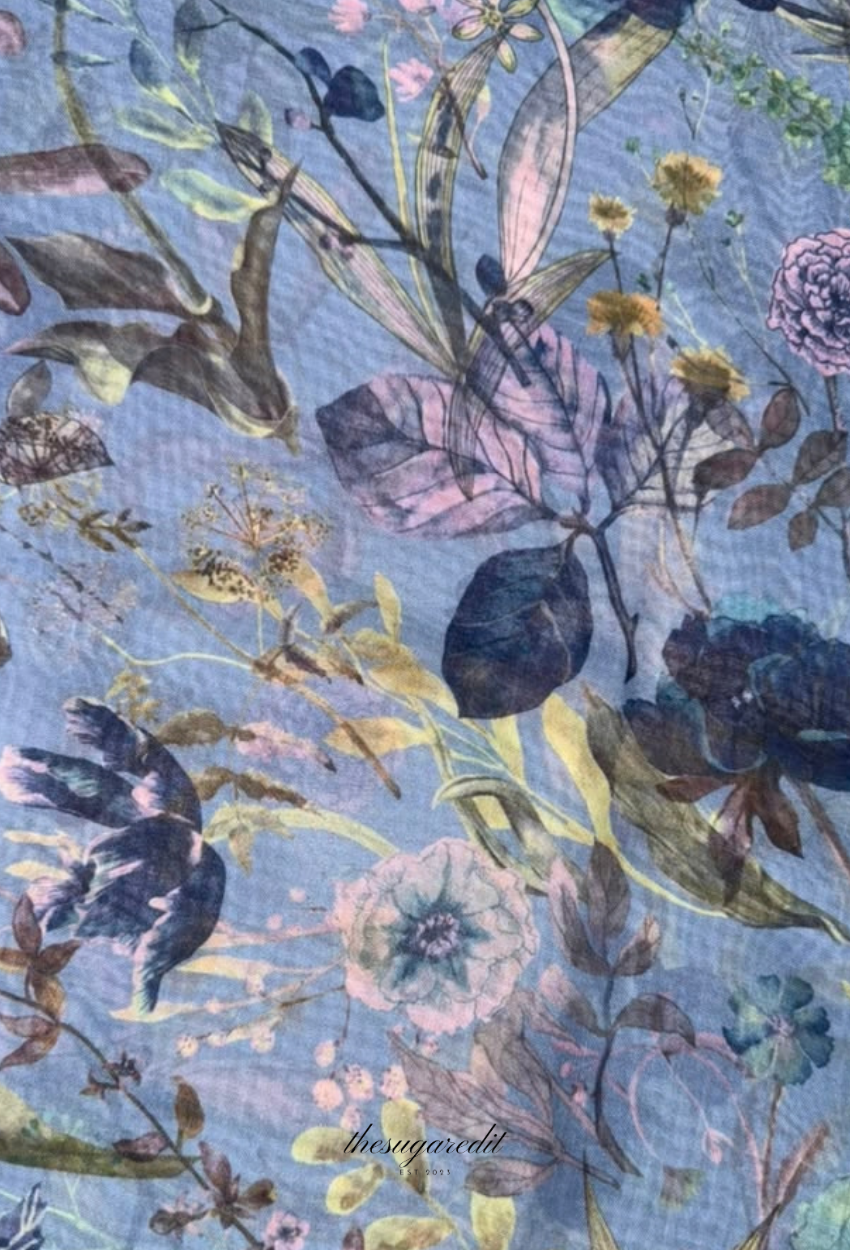 TSE BloomInvitation Japanese Cotton Voile Square - Brazil