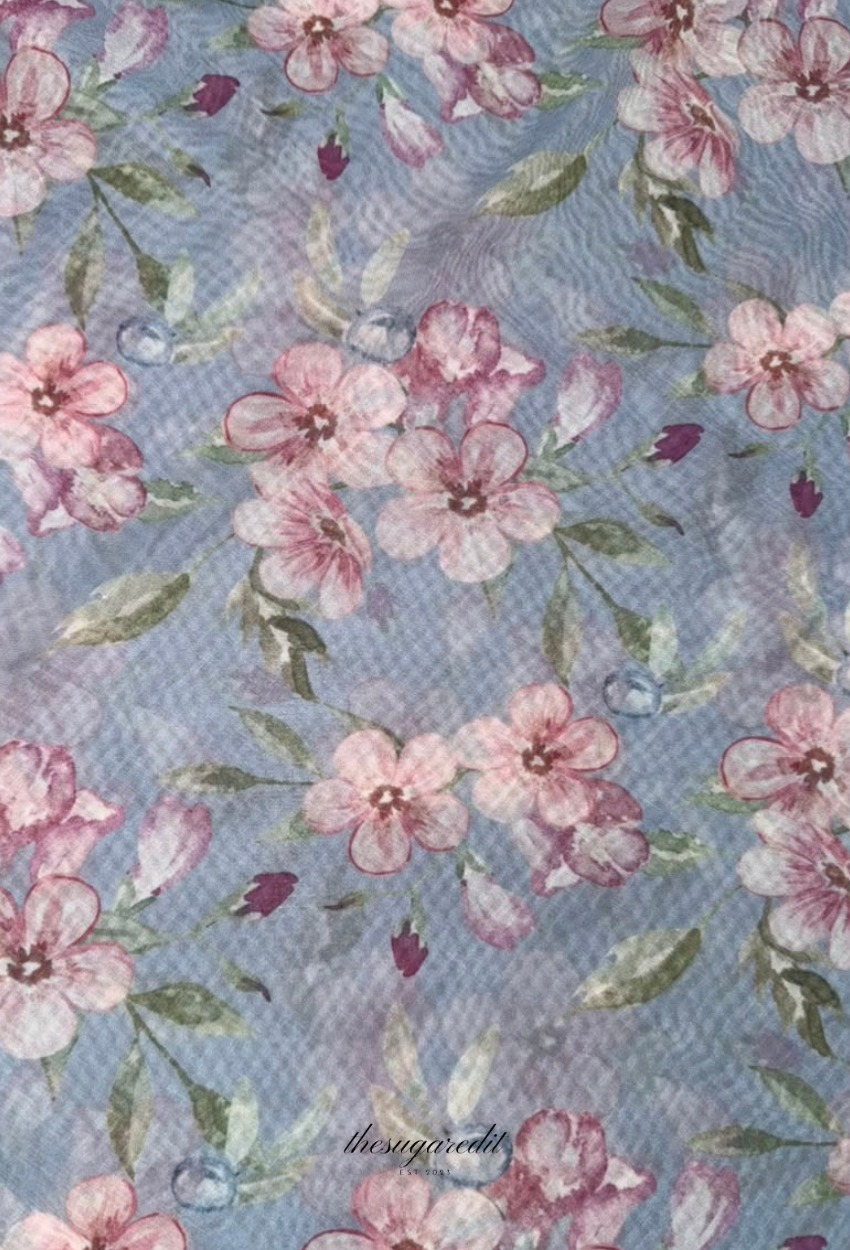 TSE BloomInvitation Japanese Cotton Voile Square - Lucena