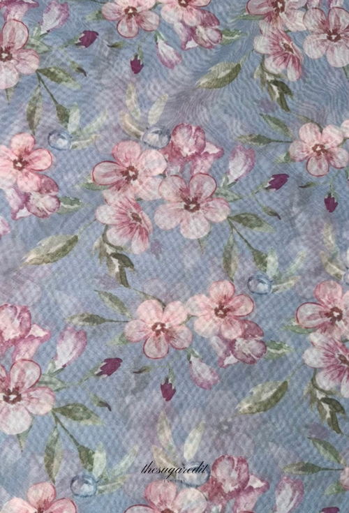 TSE BloomInvitation Japanese Cotton Voile Square - Lucena