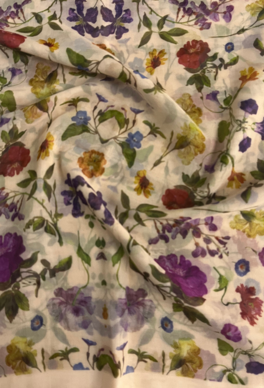 TSE BloomInvitation Japanese Cotton Voile Square - ⁠Notting Hill