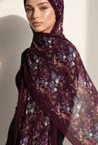 Fall In Love Wide Ultra Fine Pleated Shawl Ironless · in Natalie