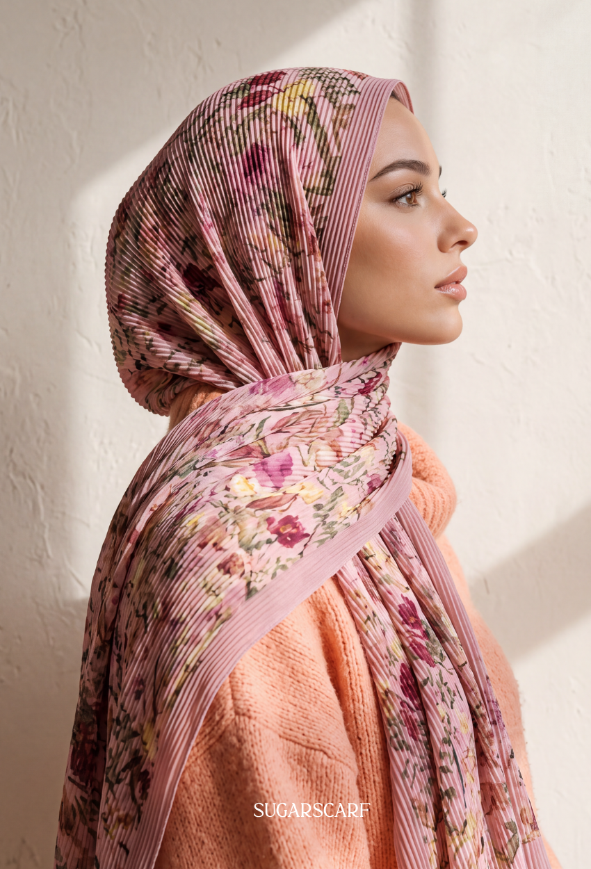 Fall In Love Wide Ultra Fine Pleated Shawl Ironless · in Ferris