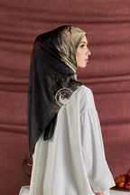 YES DEFECT - ( Square ) Celeste In Mixed Silk Matte Satin ( Versatile )