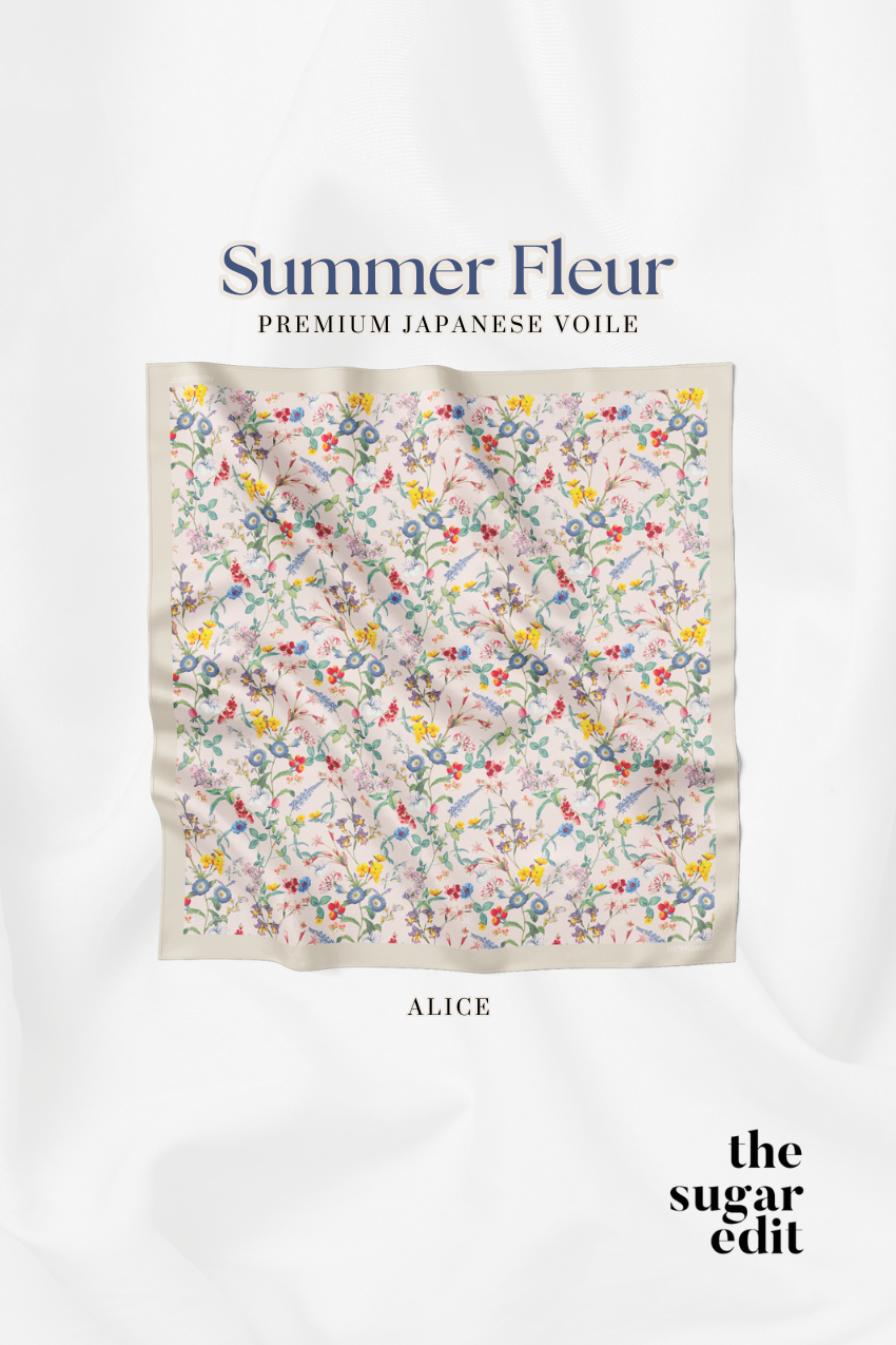 THESUGAREDIT Summer-Fleur Series Premium Japanese Voile ( Alice )