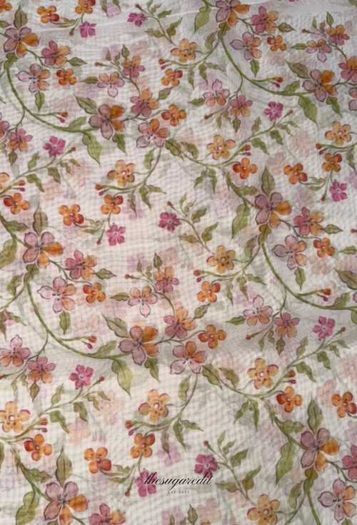 TSE BloomInvitation Japanese Cotton Voile Square - Aswan
