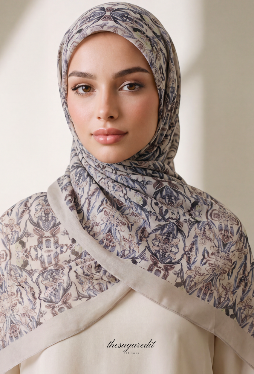 TSE BloomInvitation Japanese Cotton Voile Square - Yuna