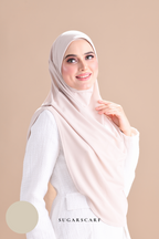 Iris Slip On Plain Hijab (Creampuff)