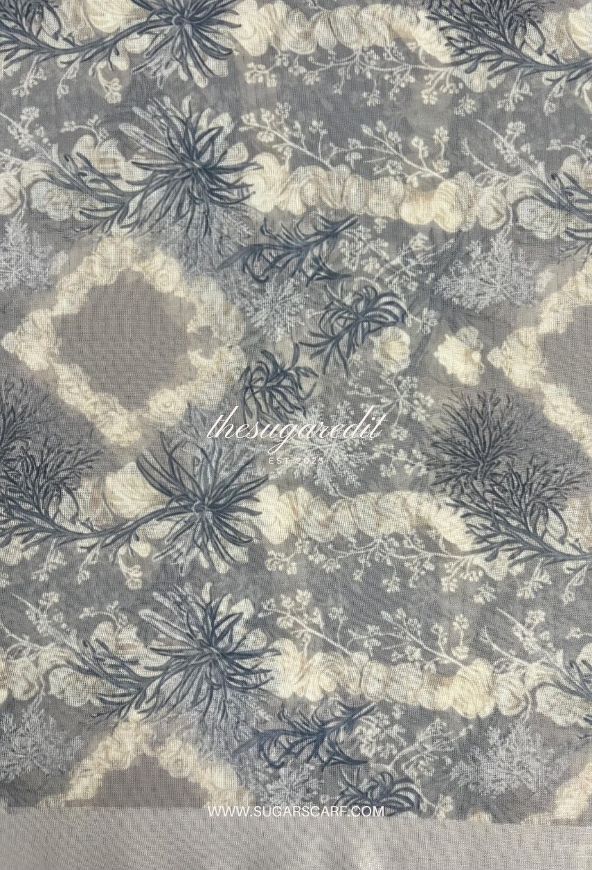 TSE Bloom JapaneseOsaka 47Inch Cotton Voile Square - Elginie