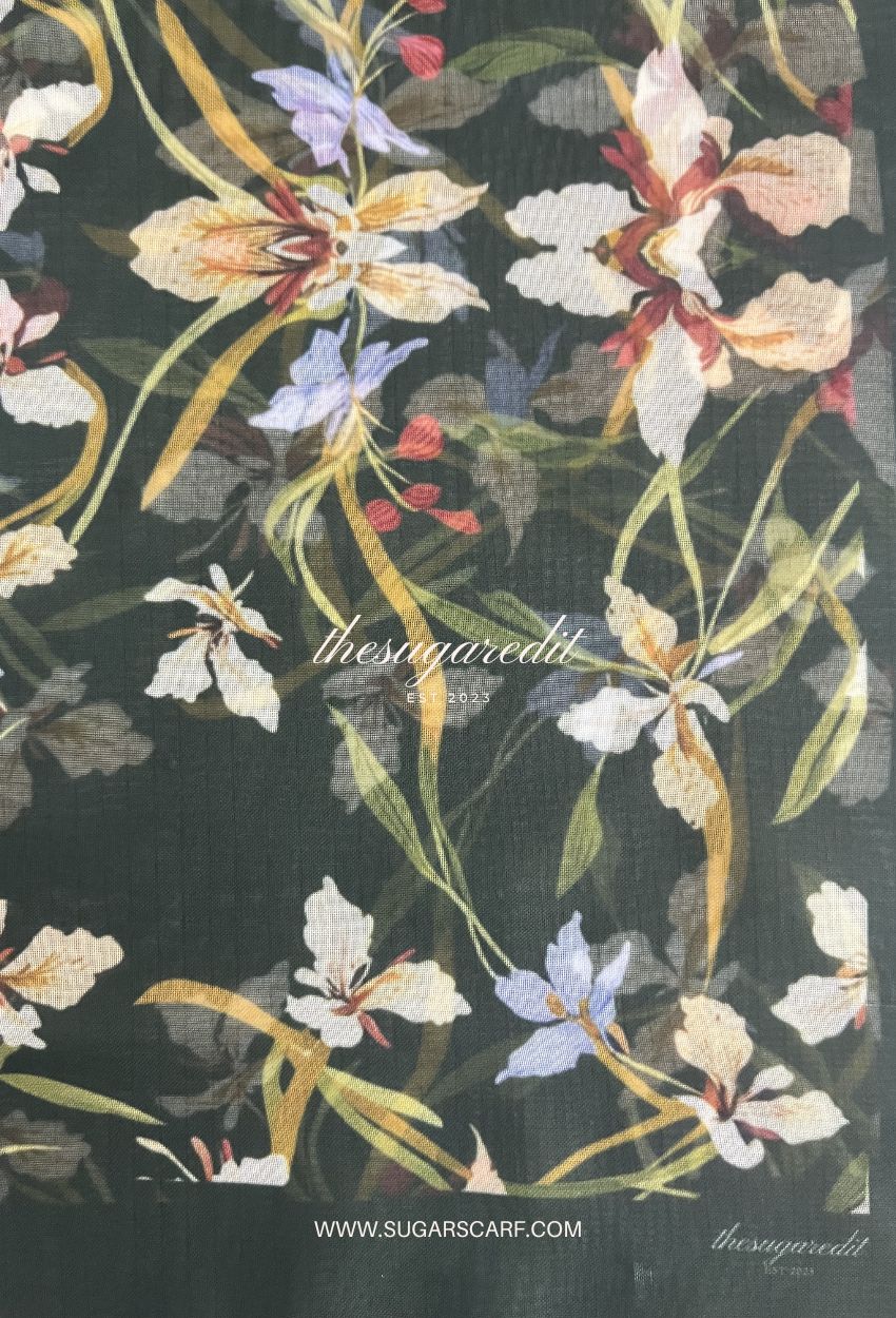 TSE Bloom JapaneseOsaka 47Inch Cotton Voile Square - Quinn
