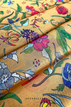 YES ( Japanese Voile Square Scarf 46inch ) Enchanted Garden ( STARDUST )