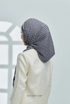 (SAMPLE) ( Full Wide Pleats Shawl ) Classy Monogram ( SMOKEY EYES )