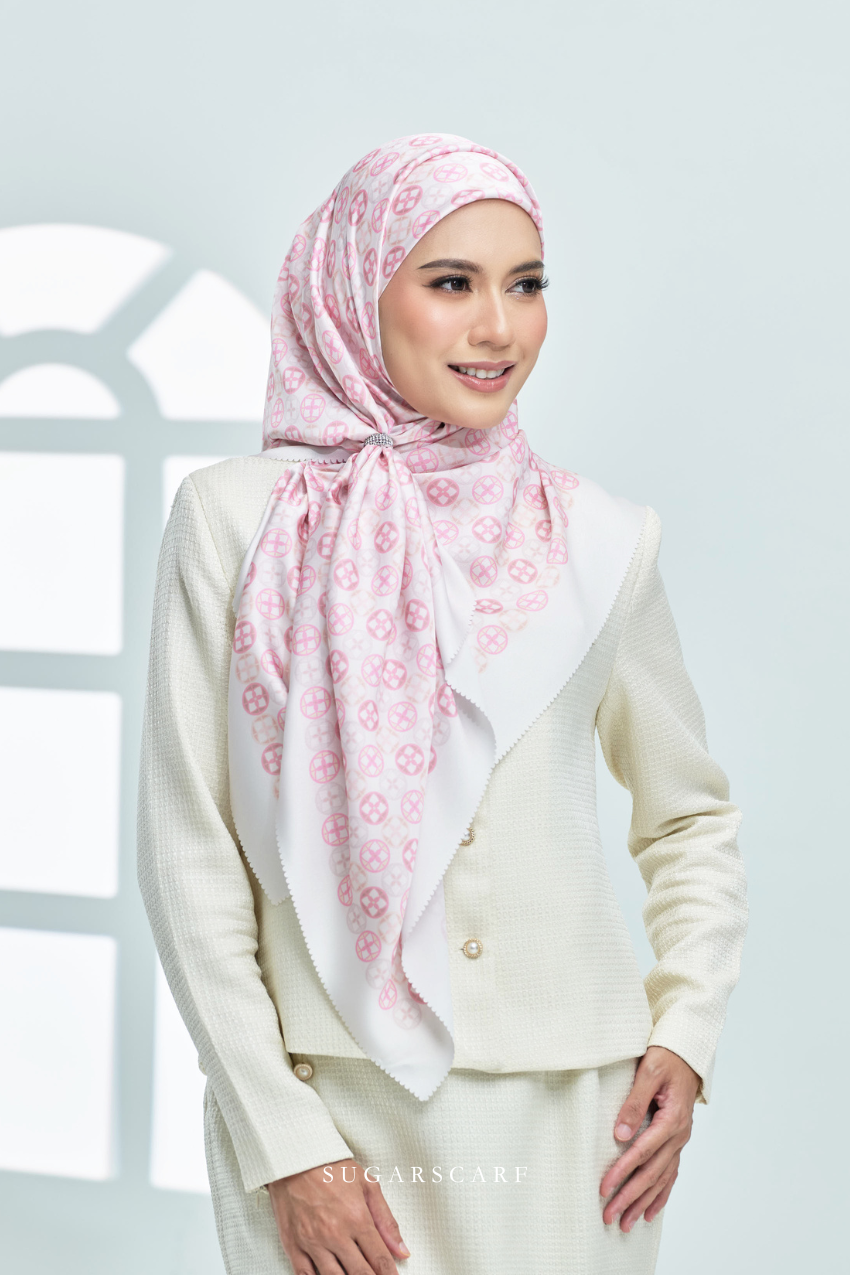 YES DEFECT - ( Square ) AS-IS Girl Boss Mixed Satin Silk Scarf ( Charisma )